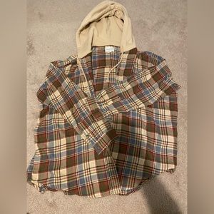 American Eagle flannel hoodie